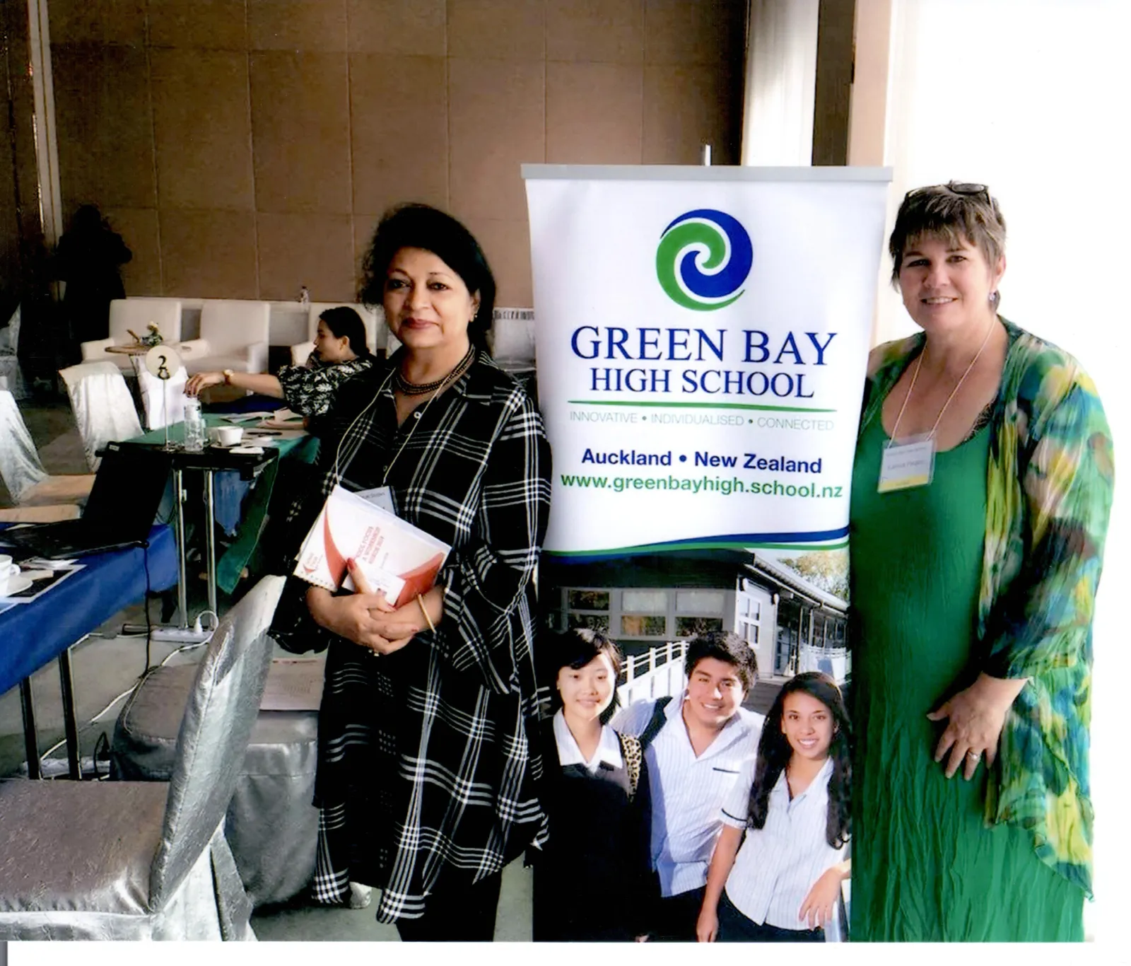 Our director with a representative of Green Bay High School, Auckland, New Zealand